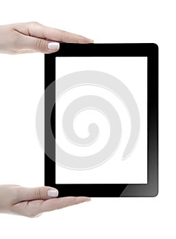 Hand Holding Digital Tablet