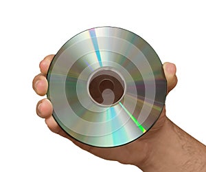 Hand holding DVD