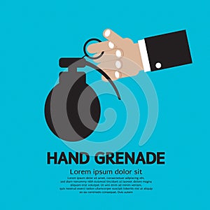 Hand Holding A Grenade.