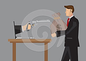 Businesses Feel Threatened by Technology Cartoon Vector illustration photo