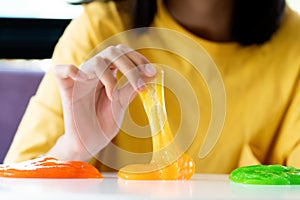 Hand Holding Homemade Toy Called Slime