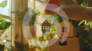 The hand holding key.AI generated image