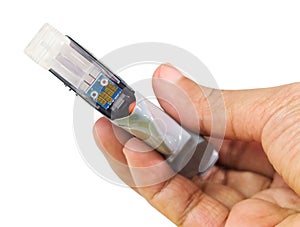 Hand Holding Ink Cartridges for Inkjet Printer