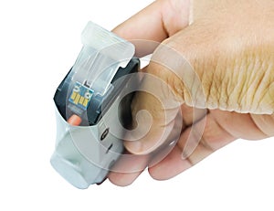 Hand Holding Ink Cartridges for Inkjet Printer