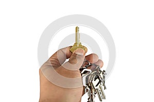 Hand holding key