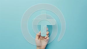 The hand holding plus sign.AI generated image