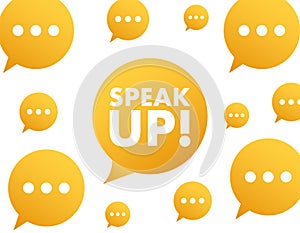 Hand Holding Megaphone with speak up. Megaphone banner. Web design. Vector stock illustration.