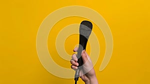 Hand Holding a Microphone.AI generated image