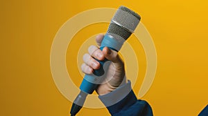 The Hand Holding Microphone.AI generated image