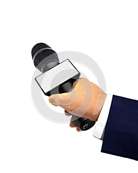 Hand Holding Microphone