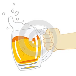 Mug of beer vector