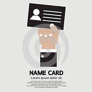 Hand Holding Name Card