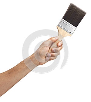 Hand Holding Paintbrush