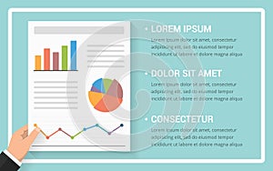 Hand Holding Paper with Graphs