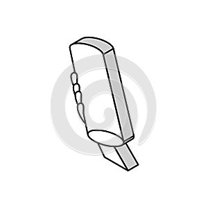 hand holding paper towel roll isometric icon vector illustration