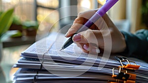 Close-up of a Handwriting Documents.AI generated image