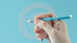 The hand holding pencil.AI generated image