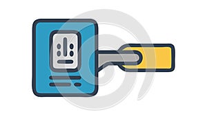 Hand Holding a Phone with Data Transfer. Mobile Communication. vector design Generative AI