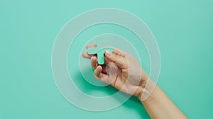 The hand holding plus sign.AI generated image