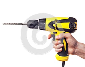 Hand holding power drill