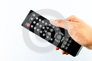 Hand holding remote console