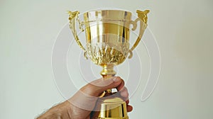 The golden trophy cup.AI generated image