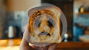 The Sad Burnt Toast.AI generated image