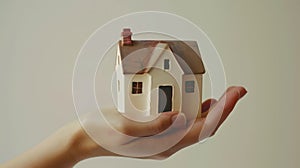 A house in hand.AI generated image