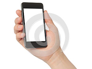 Hand holding smart phone