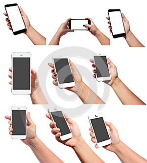Hand holding smart phone