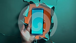 The Hand Holding Smartphone.AI generated image