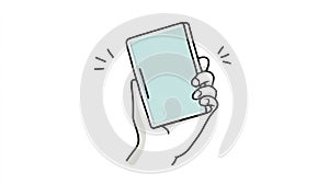 Hand Holding Smartphone for Communication or Gaming Clean Modern Visual