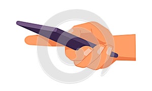 Hand holding smartphone, gestures use