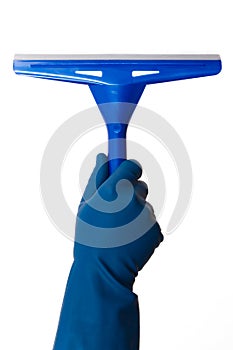 Hand Holding Squeegee