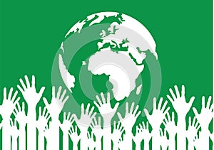 Hand Holding World and globe hands idea