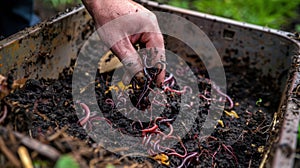 The Hand Holding Worms.AI generated image