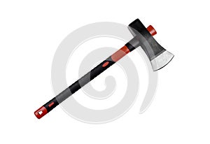 Hand holds a construction tool - axe