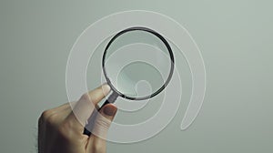 The magnifying glass held.AI generated image