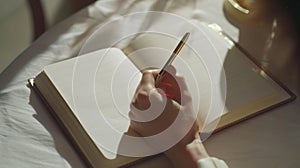 The Hand Writing in Notebook.AI generated image