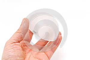 Diffuser attachment for flash photography in hand