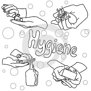 Hand hygiene products.hygiene study