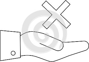 Rejection Hand Icon, Decline, Cancel, No, Stop