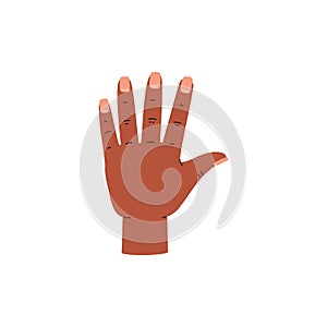 Hand icon, cartoon style vector illustration isolated on white background