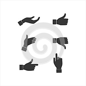 Hand icon in trendy design style.