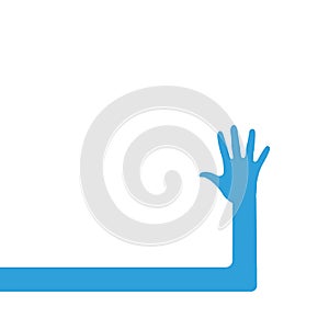hand icon vector Illustration on white background hand up