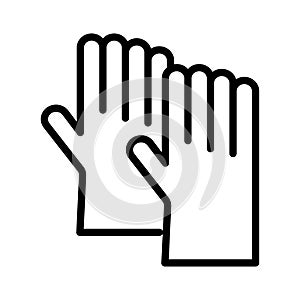 Hand vector thin line icon