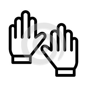 Hand vector thin line icon