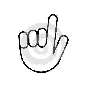 Hand icon on white background. Vector illustration