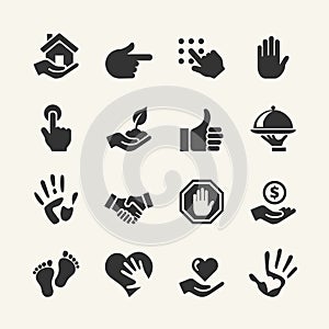 Hand Icons vector set