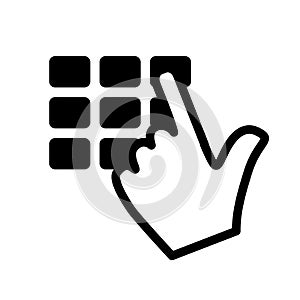 Hand indexing code access in keyboard